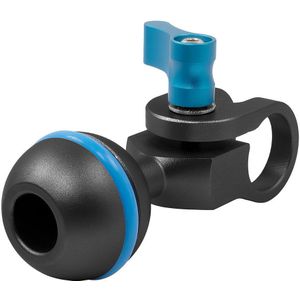 Kondor Blue Ball Head to 15mm Rod Clamp for Magic Arms Raven Black