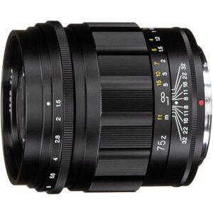 Voigtlander Nokton 75mm f/1.5 Nikon Z-mount objectief Zwart