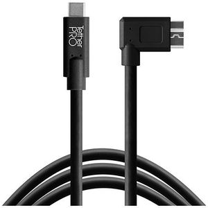 Tether Tools TetherPro USB-C naar USB 3.0 Micro-B Right Angle 4.6m kabel Zwart