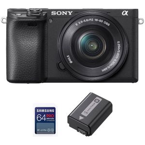 Sony Alpha A6400 systeemcamera Zwart + 16-50mm II Starterskit