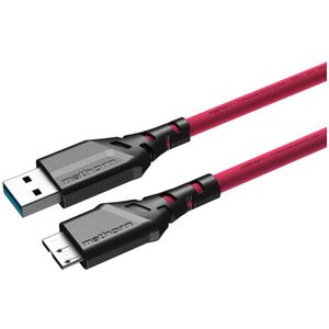 Mathorn Tethering kabel USB-A naar Micro USB-B Magenta 2m