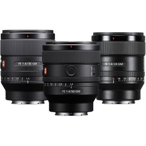 Sony FE 24mm, 35mm en 50mm Pro Kit
