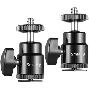 SmallRig 2059 1/4 Camera Hot shoe Mount with Additional 1/4 Screw - 2 stuks