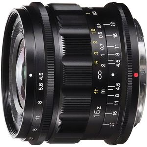 Voigtlander Heliar Super Wide 15mm f/4.5 Nikon Z-mount objectief Zwart