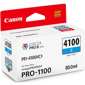 Canon inktpatroon PFI-4100C voor PRO-1100 Printer - Cyaan