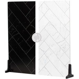 V-Flat World Duo-Board Double-Sided Background Zigzag Marble White/Zigzag Marble Black
