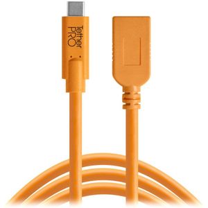 Tether Tools TetherPro USB-C naar USB-A Female verlengkabel Oranje