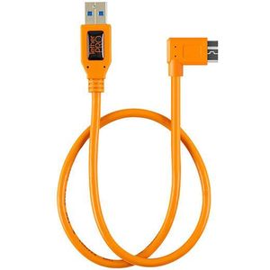 Tether Tools TetherPro USB 3.0 A Male to Micro-B Right Angle Adapter kabel 50cm Oranje