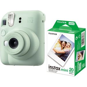 Fujifilm Instax Mini 12 instant camera Mint Green + 20 stuks Mini fotopapier