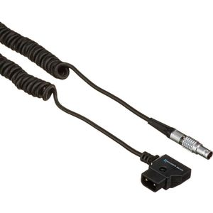 Kondor Blue D-Tap to LEMO 2 Pin 0B Male Coiled Power Cable Black