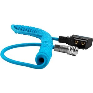 Kondor Blue D-Tap to Blackmagic Pocket Cinema 6K/4K Power Cable Coiled Blue
