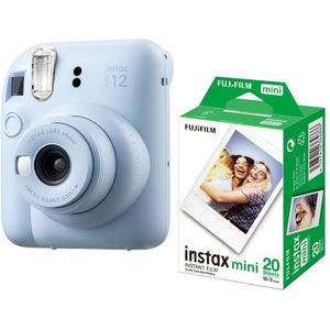 Fujifilm Instax Mini 12 instant camera Pastel Blue + 20 stuks Mini fotopapier