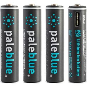 Pale Blauw Li-ion oplaadbare AAA-batterij - 4 stuks