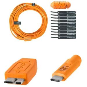 Tether Tools TetherBoost Pro 9.4m USB-C to 3.0 Micro B Kabel Systeem (straight to straight) Oranje