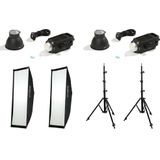 Nanlite FS-150B LED Spot Light Dual Kit (met light stands en softboxen)