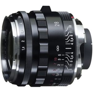 Voigtlander Nokton 28mm f/1.5 II Leica M-mount objectief Zwart