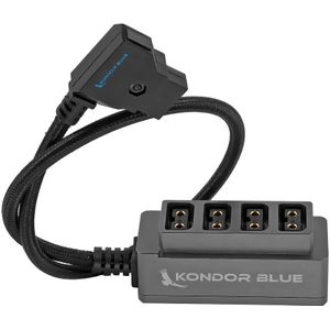 Kondor Blue 12V Metal D-Tap Hub 4 Way Port Power Tap Splitter (1/4â��€-20 Thread)