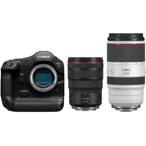 Canon EOS R1 systeemcamera Zwart + RF 24-70mm f/2.8L IS USM + RF 70-200mm f/2.8L IS USM