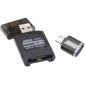 Hoodman Steel Superspeed SD/Micro SD UHS-II Enabled Card Reader