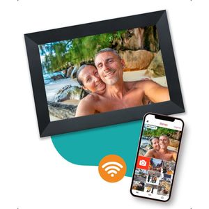 Digitale Fotolijst met WiFi en Frameo App - 10 Inch - Pora – HD+ -IPS Display – Zwart
