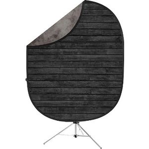 Savage 2-zijdige Opvouwbare Achtergrond Kit 152 x 183cm (Dark Planks/Light Gray)