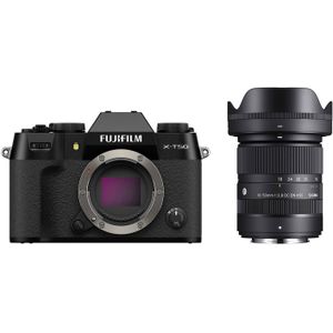 Fujifilm X-T50 systeemcamera Zwart + Sigma 18-50mm