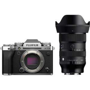 Fujifilm X-T5 systeemcamera Zilver + Sigma 17-40mm f/1.8 DC Art