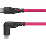 Mathorn Tethering kabel USB-C naar USB-C Right angle Magenta 2m