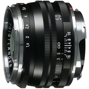 Voigtlander Nokton 50mm f/1.5 II MC VM Leica M-mount objectief Zwart