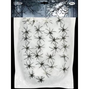 Spinnenweb met 25 spinnen - 500gram
