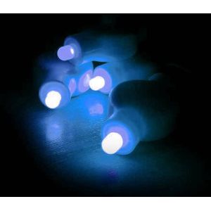 Lampion lampjes aan stiek - Blauw