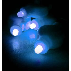 Lampion lampjes aan stiek - Blauw