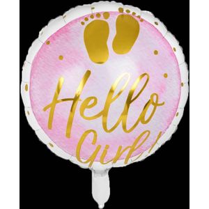 Ballonnen 'Hello girl!' - 45cm