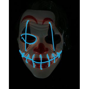 Halloween masker - The joker - LED lichtblauw