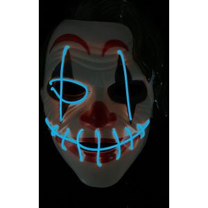 Halloween masker - The joker - LED lichtblauw