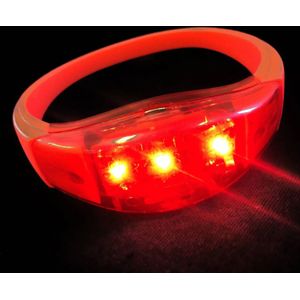 Sound activated LED armband - Rood