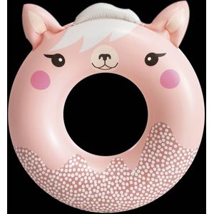 Zwemband cute animal tube roze - 84cm x 76cm