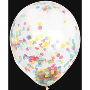 Confetti ballonnen - Multicolor confetti - 30cm