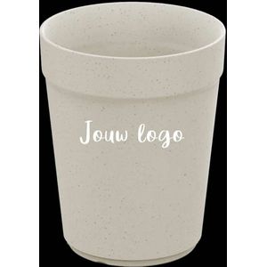 Herbruikbare koffiebekers bedrukken Circulware – 30cl – Beige | Full color
