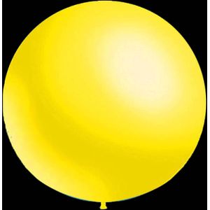 Gele ballonnen - Metallic rond - 28cm