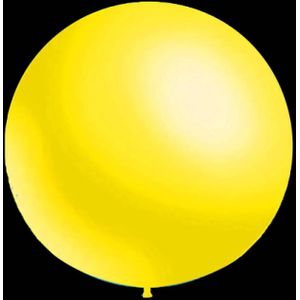 Gele ballonnen - Metallic rond - 28cm