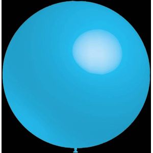 Lichtblauwe ballonnen - Metallic - 87cm