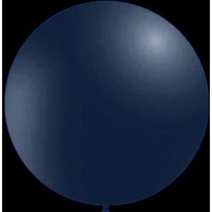 Donkerblauwe ballonnen - Metallic rond - 28cm