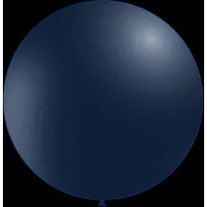 Donkerblauwe ballonnen - Metallic rond - 28cm