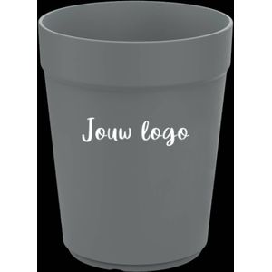 Herbruikbare koffiebekers bedrukken Circulware – 30cl – Donkergrijs | 2 drukkleuren