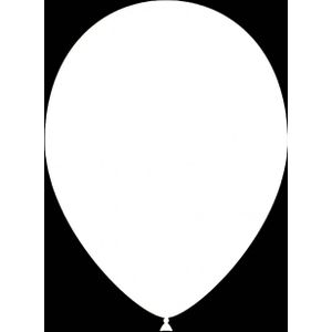 Witte ballonnen - Metallic - 26cm