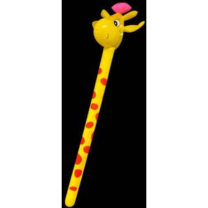 Opblaasbare dierenstick giraffe - 110cm