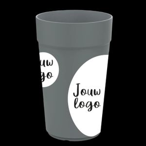 Herbruikbare koffiebekers bedrukken IML Circulware – 40cl – Donkergrijs