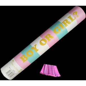 Budget confetti kanon Gender reveal - Roze - 30cm