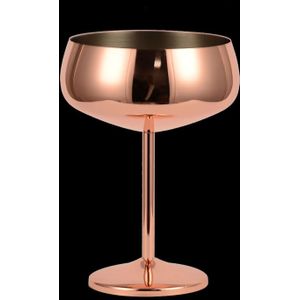 RVS cocktailglazen hoog - 40cl - Roségoud